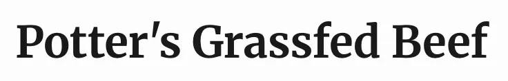 Business logo for Potter's Grassfed Beef